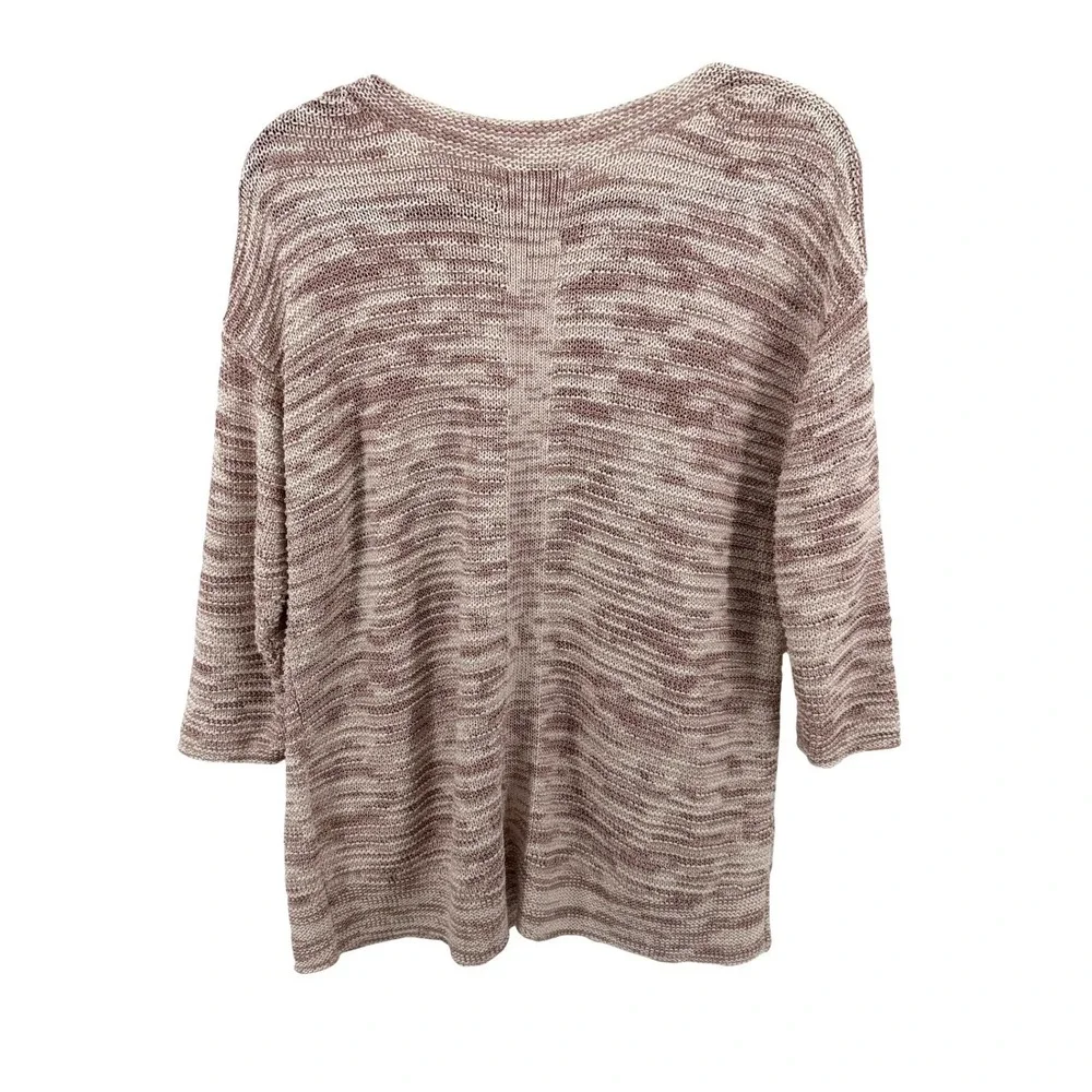 Pure Jill Sweater Textured Marled Knit Small Pink Womens Cotton‎ Blend Pullover
